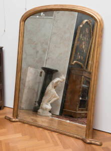 A large gilt wood over mantle mirror, English, 19th Century160cm x 125cm