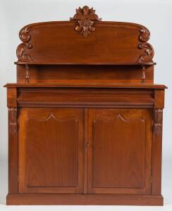 An Australian cedar chiffonier, late 19th Century. 156cm high, 122cm wide, 59cm deep 