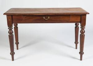 An Australian cedar single drawer table, circa 1880. 75cm high, 122cm wide, 60cm deep