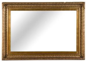 A large gilt wood over mantle mirror, 20th Century. 92cm high x 105cm wide 