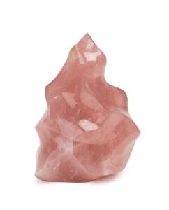 ROSE QUARTZ FLAME, from Brazil, 18cm tall.