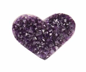 AMETHYST HEART, from Uruguay, 12cm wide.