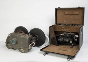 MITCHELL CAMERA CORPORATION (USA): Mitchell 16mm movie camera No. 732 in fitted case together with a Trenka & Tomunson Model T-360 sound 16mm camera. (2 cameras)