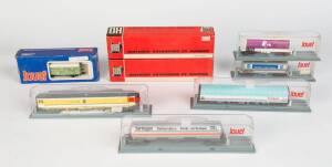 JOUEF: HO Scale group comprising Dijon Steam locomotive 231 with tender, plus 10 freight cars. (11 items). Mainly NIB.