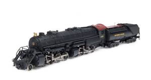 RIVAROSSI: HO Scale steam locomotives and tenders, comprising #1265 2-8-8-0 Mallet EL-5 "Baltimore & Ohio"; #1590 4-6-4 Hudson "303" Chesapeake & Ohio"; #1578 4-8-4 FEF-3 "Union Pacific No.841"; plus #6886 & #6887 sets A & B 1920's Canadian Pacific carria