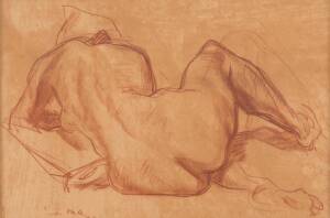 IVOR HELE: Nude 1947, pastel on paper, signed and dated lower right 25 x 37 cm