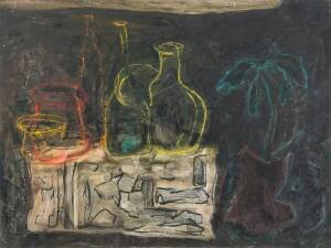 MAXIMILLIAM FEUERING (1896-1985): Four Studio Panels, oil on board, 121 x 90 cm (2) 90 x 121 (2) (each)