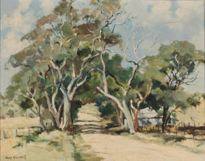 RHYS WILLIAMS: A Country Road, oil on canvas board, signed 'Rhys WIlliams' lower left, 34 x 44 cm