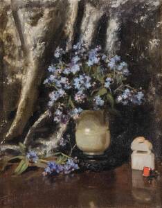 FREDERICK GEORGE REYNOLDS: Still Life, oil on canvas on board, signed lower left, 38 x 29 cm