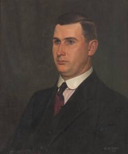 G. A. TIARKS: Portrait of a Gentlemen 1912, oil on canvas, signed and dated lower right, 60.5 x 50.5 cm  