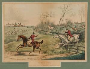 A pair of hand coloured hunting scene prints, drawn by Harry Alken & engraved by R.G Reeve, 19th Century. 30cm x 38cm