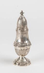 A 18th Century silver sugar caster, most likely Dutch. 230 grams 