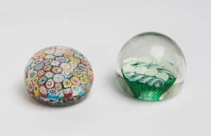 Two Murano glass paperweights, 20th Century. 7.5cm diameter