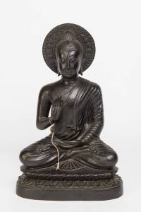 A Thai bronze figure of a Buddha, 37cm high