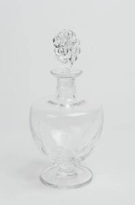 A Lalique glass decanter, acid etched mark "Lalique France", mid 20th century