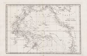 MAP: "Chart of the Pacific Ocean" circa 1820 showing New Holland with incomplete northern and southern coastlines and only the east coast of Van Diemen's Land; Papua or New Guinea largely incomplete; Japan, Philippines, eastern China and the north and sou