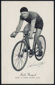 CYCLING POSTCARDS, BSA advertising cards featuring Australian cyclists, includes cards signed by Keith Thurgood (1936 Austral Wheel Race winner) & Stan Heritage.