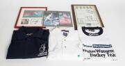 BALANCE OF COLLECTION, noted 1995 Australian Cricket Team photograph with 19 original signatures; signed displays of Cathy Freeman, Kieren Perkins, 1996 Aust Equestrian team, Evonne Goolagong & Arantxa Sanchez; plus polo shirts signed by Oarsome Foursome - 2