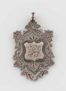MELROSE CRICKET CLUB, sterling silver fob engraved "M.C.C., Premiers, 1904-5, Won by F.Flewellen, For Best All Round Play".