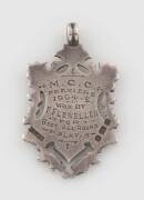 MELROSE CRICKET CLUB, sterling silver fob engraved "M.C.C., Premiers, 1904-5, Won by F.Flewellen, For Best All Round Play". - 2