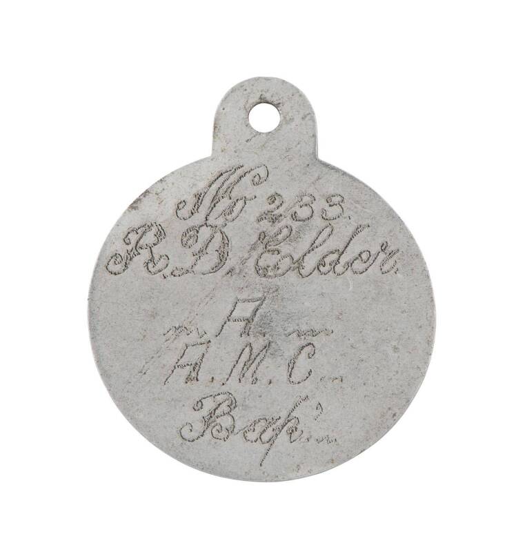 UMPIRE DAVID ELDER: Victorian Cricket Umpires Association gold fob engraved "D.A.Elder, Life Member, 1913". Also a gold fob awarded to him in 1910 for 28 years service with John Danks & Son; 3 items from his son R.Elder - gold fob for M.B.C.A.Premiers 190