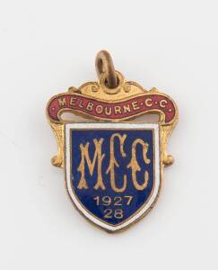 MELBOURNE CRICKET CLUB, 1927-28 membership badge, made by Bentley, No.867.