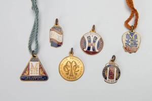 MELBOURNE CRICKET CLUB, membership badges for 1940-41, 1942-43, 1950-51, 1951-52, 1953-54 & 1954-55.