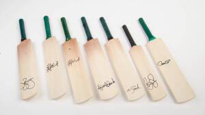 SIGNED MINIATURE BATS: Wonderful collection of mini-bats, noted Glenn McGrath (4), Greg Chappell (2), Allan Border, Doug Walters (3), Kerry O'Keefe (3), Phil Jacques (5), Michael Clarke (3), Shane Warne (2), Michael Hussey (5), Adam Gilchrist (2), Steve W