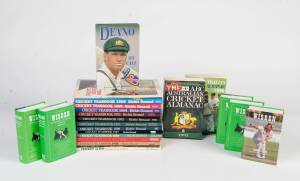 CRICKET BOOKS, noted "Wisden Cricketer Almanack Australia"  first eight Australian editions 1998 to 2005-06; "ABC Cricket Almanac"s (7) for 1990-96; yearbooks & annuals (33).