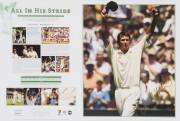 GLENN MCGRATH: "All In His Stride" signed display, limited edition 112/358. Framed & glazed, overall 56x76cm. With CoA.