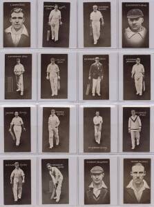 1928 Australian (Giant Brand) Licorice "English Cricketers" (Blue Back), complete set [24], including J.B.Hobbs, D.R.Jardine & H.Sutcliffe. VG. Wonderful condition.  