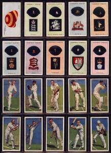 1928-38 cricket cards, noted 1928 Churchman "Famous Cricket Colours" [25]; 1930 Players "Cricketers 1930" [50]; 1935 Ardath "Cricket, Tennis & Golf Celebrities" [50]; 1938 Ogdens "Prominent Cricketers of 1938" [50]. G/VG.