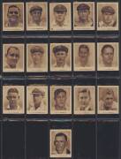 1934 Dudgeon & Arnell (Patrol Tobacco) "1934 Australian Test Team", complete set [16], noted Don Bradman, Bill Woodfull & Alan Kippax. Mainly G/VG.