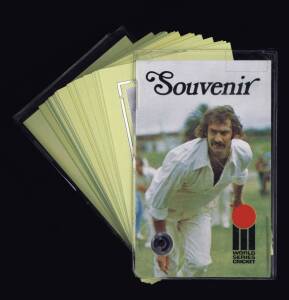 1977 World Series Cricket "Souvenir World Series Cricket" complete set [56] in a plastic case. G/VG. Scarce.