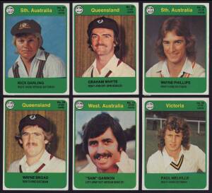 1978 Scanlens "Cricketers", complete set [66] + Checklists [6]. G/VG.