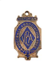 VFA: 1922 Victorian Football Association membership badge, No. 141. G/VG.