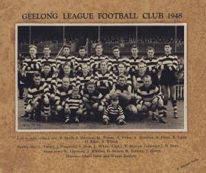 GEELONG: Team photographs for 1947, 1948, 1949, 1950 & 1951 (Premiership Year). Fair/G condition.