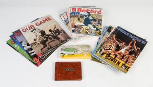 1977-2000 "Football Record"s (83) with Grand Finals (17) & 1996 Centenary Souvenir Edition (48); 1999 Last Game at Waverley tickets (126); c1977 autograph book; books/magazines (17); plus few Richmond posters.