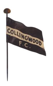 1908 Wills "Football Flags Shaped with Pin" [1/27] - Collingwood ("Capstan" on reverse). G/VG.