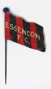 1908 Wills "Football Flags Shaped with Pin" [1/27] - Essendon ("Capstan" on reverse). G/VG.