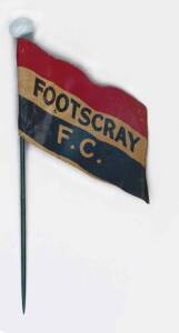 1908 Wills "Football Flags Shaped with Pin" [1/27] - Footscray ("Capstan" on reverse). G/VG.