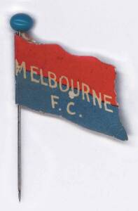 1908 Wills "Football Flags Shaped with Pin" [1/27] - Melbourne ("Havelock" on reverse). G/VG.