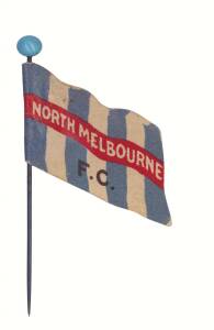 1908 Wills "Football Flags Shaped with Pin" [1/27] - North Melbourne ("Capstan" on reverse). G/VG.