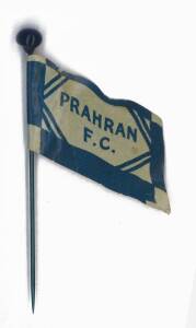 1908 Wills "Football Flags Shaped with Pin" [1/27] - Prahran ("Capstan" on reverse). G/VG.