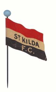 1908 Wills "Football Flags Shaped with Pin" [1/27] - St.Kilda (blank on reverse). G/VG.