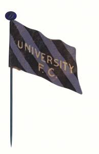 1908 Wills "Football Flags Shaped with Pin" [1/27] - University ("Capstan" on reverse). G/VG.