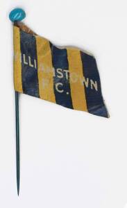 1908 Wills "Football Flags Shaped with Pin" [1/27] - Williamstown ("Capstan" on reverse). G/VG.