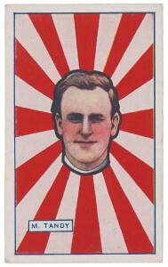 1921 J.J.Schuh (Magpie Cigarettes) "Australian Footballers" (Rays), complete set [40]. Mainly G/VG.