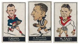 1933 Carreras (Standard Cigarettes) "Football Series" (Bob Mirams Caricatures), complete set [72]. Fair/VG.