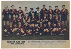 1950 Argus Weekend magazine "Colour Team Photos" [7/18] - Fitzroy, Footscray, Hawthorn, St.Kilda, Brighton, Oakleigh & Port Melbourne. Fair/G.